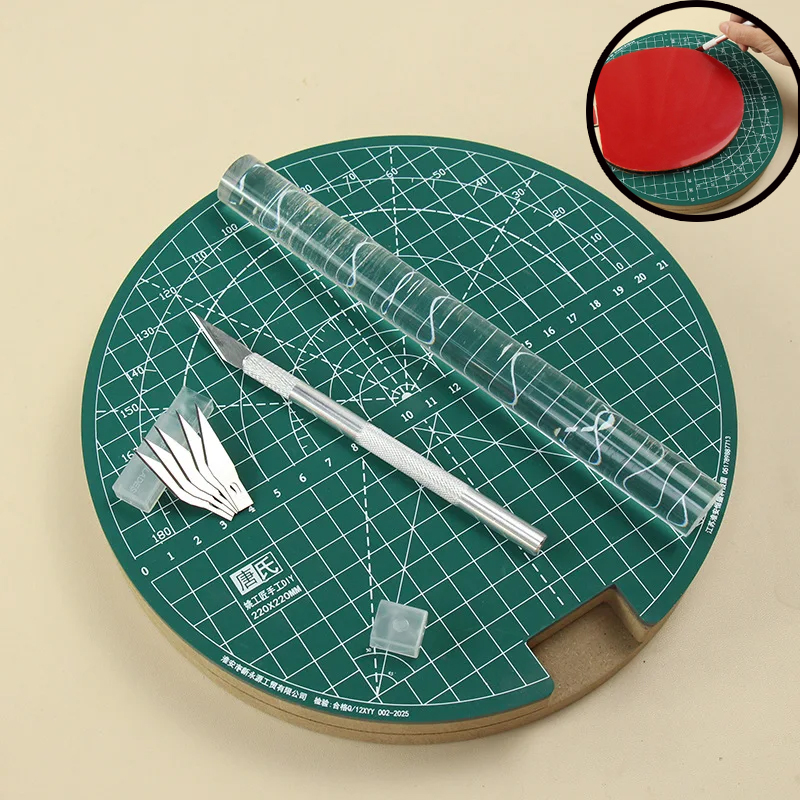 Table Tennis Form - Table Tennis Rubber Rotating Cutting Mat